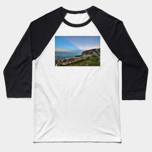 Castle Rock Sunset Sunrays Marblehead MA Baseball T-Shirt